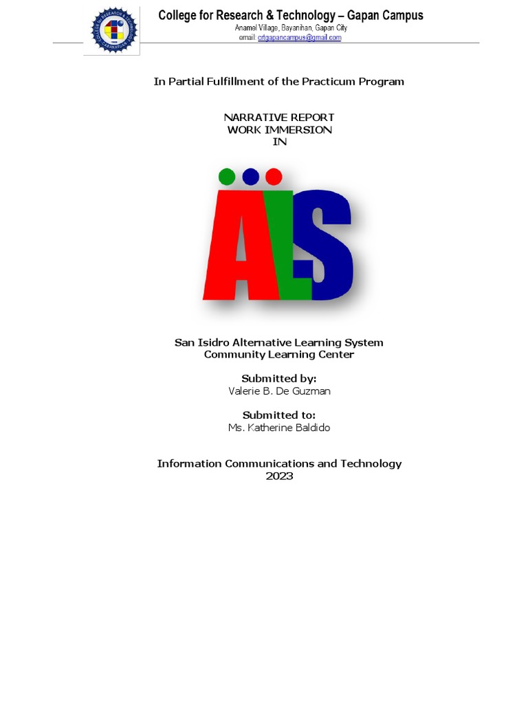 sample-of-narrative-report-pdf