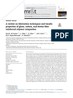 A Review On Fabrication Techniques and Tensile Properties of Glass, Carbon, and Kevlar Fiber Reinforced Prolymer Composite