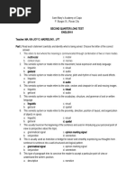 English 8 Long Test 2nd Quarter