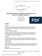 SciELO - Brasil - Safety culture maturity at work in a plastic packaging factory Safety culture maturity at work in a plastic packaging factory5