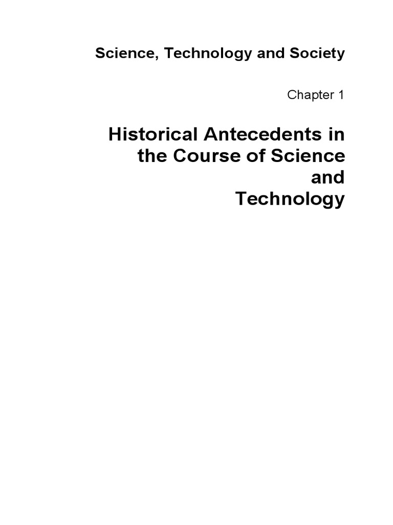 Historical Antecedents in The Course of Science and Technology | PDF ...
