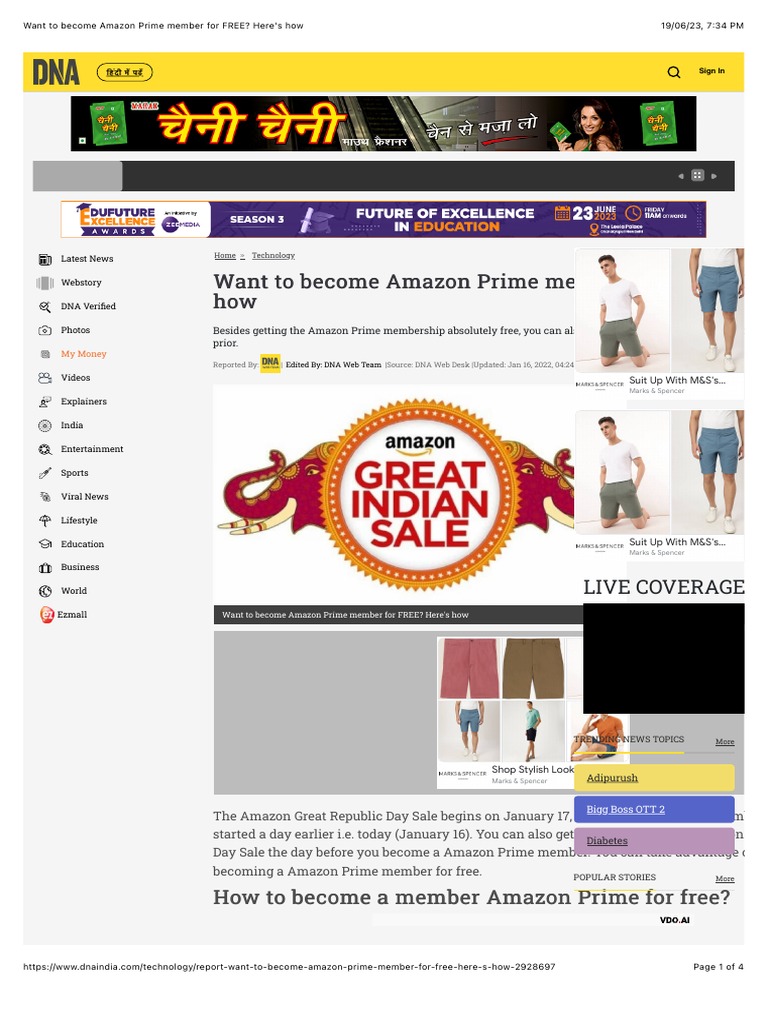 Want To Amazon Prime Member For FREE? Here's How PDF