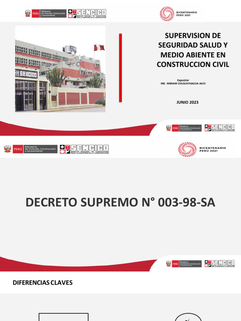 Supervisión del SCTR según DS 003-98-SA | PDF