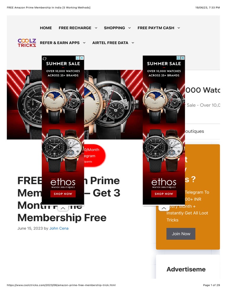 FREE Amazon Prime Membership in India 1 PDF