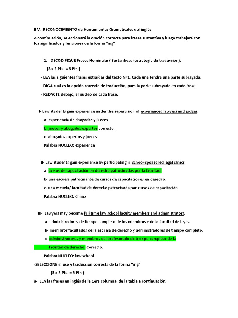 Actividad 5 PARCIAL IDIOMA INGLES APROBADO CON 10 PDF Gramática