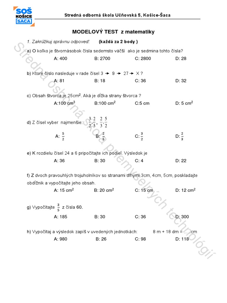 Test1 Mat | PDF