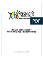 Manual de Procesos y Procedimientos Administrativos 2016 1