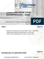 Learn and Know Your Entreprenuer - Task