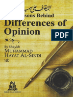 The Reasons Behind Differences of Opinion by Muhammad Hayat Al Sindi