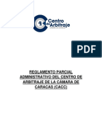 Reglamento Parcial Administrativo Del Centro de Arbitraje de La Camara de Caracas