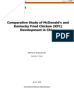 Comparative Study of Mcdonald'S and Kentucky Fried Chicken (KFC) Development in China