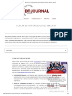 El Plan de La Continuidad Del Negocio Buenas Prácticas - DRJ en Español
