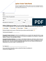OrangeCon Vendor Table Rental Form 2023