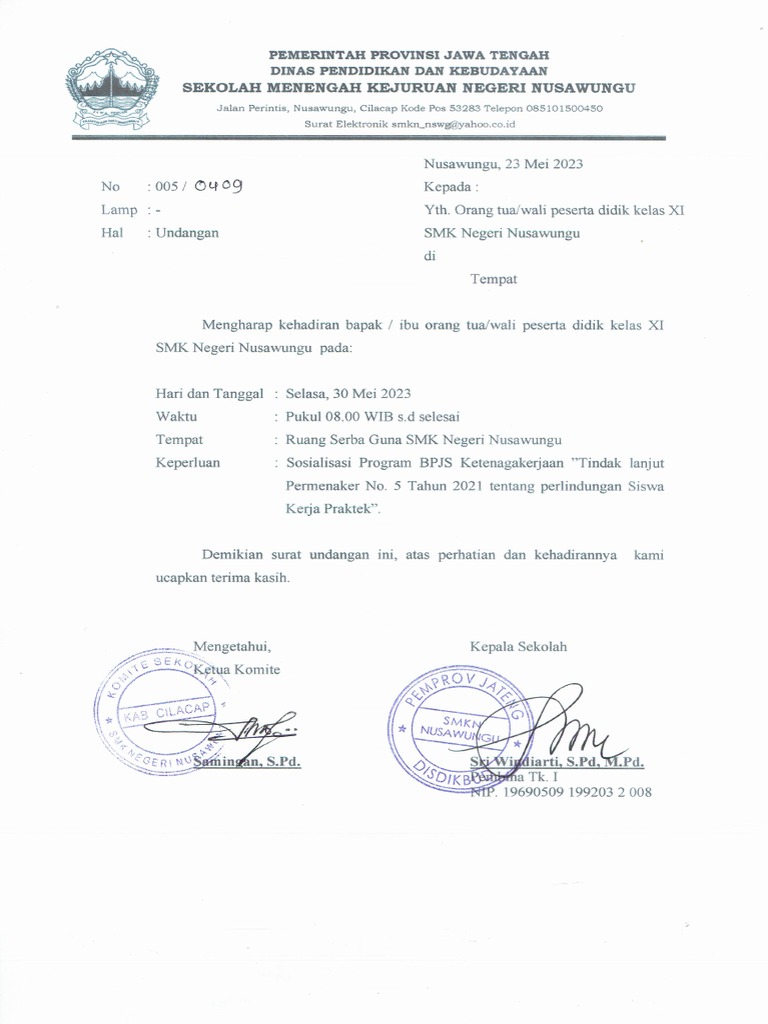 Undangan Orang Tua | PDF