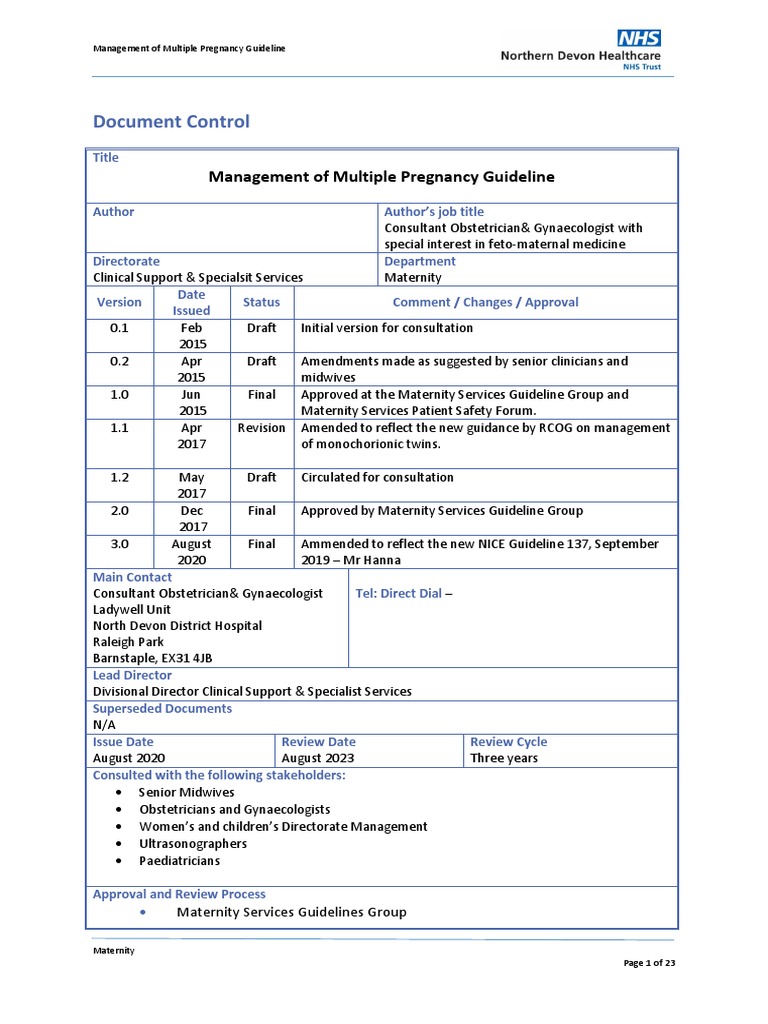 Multiple Pregnancy Guideline v3.0 PDF
