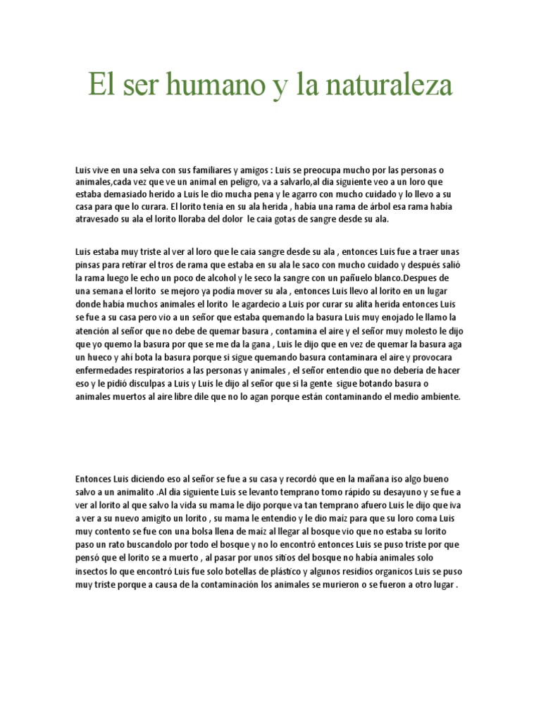 El Ser Humano y La Naturaleza | PDF | Religión y espiritualidad