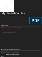 My Transition Plan