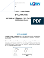 Aula - QuÃ Mica FarmacÃ Utica I - 2Â AULA PRÃ TICA - SÃ Ntese Do AAS