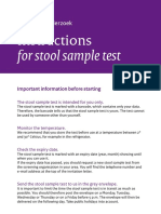 Instructions For Stool Sample Test