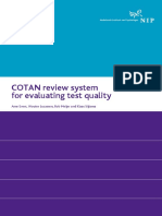 COTAN Review System For Evaluating Test Quality