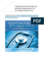 Test Bank For Handbook of Informatics For Nurses Healthcare Professionals 5th Edition Toni Lee Hebda Patricia Czar