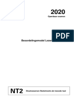 2020 Lezen II Openbaar Examen Beoordelingsmodel (Papier)