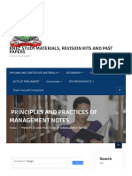 Principles and Practices of Management Notes - Knec Study Materials, Revision Kits and Past Papers