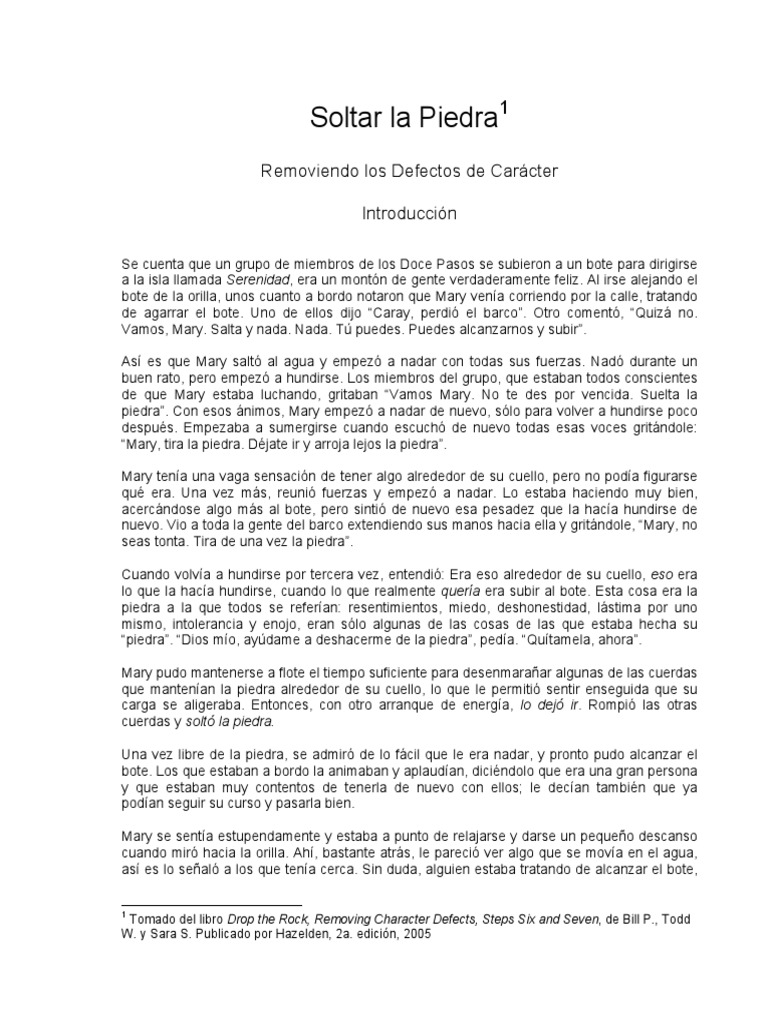 Soltar la Piedra en la Recuperación | PDF | Dios | Pensamiento