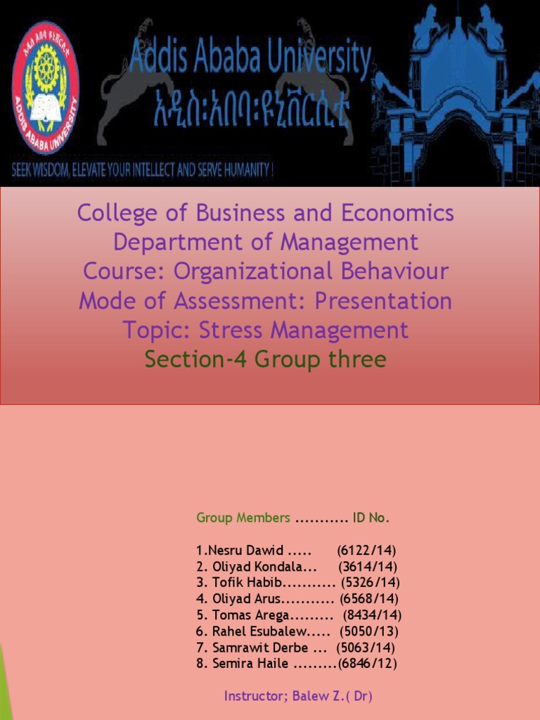 O.B Group 3 Chapter 6 Presentation. | PDF | Stress (Biology) | Stress ...