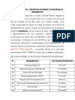 Acta de Entrega de Remanentes 2021