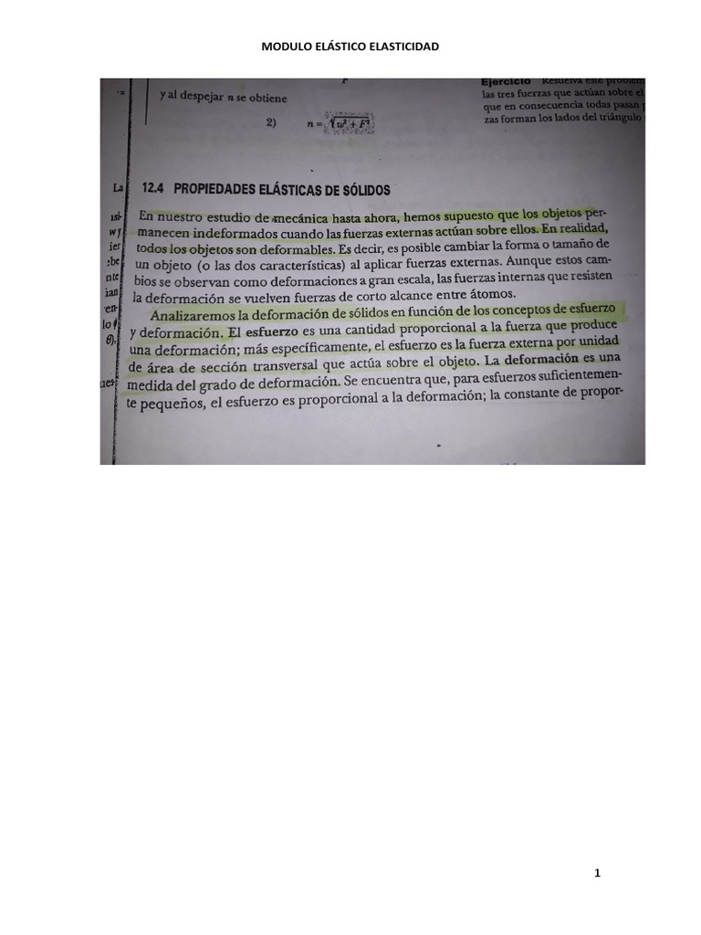 Modulo De Elasticidad Pdf