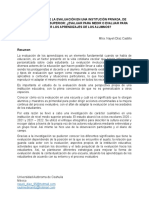 El Significado de La Evaluación en Una Institución Privada, de Educación Media Superior ¿Evaluar para Medir o Evaluar para Mejorar Los Aprendizajes de Los Alumnos