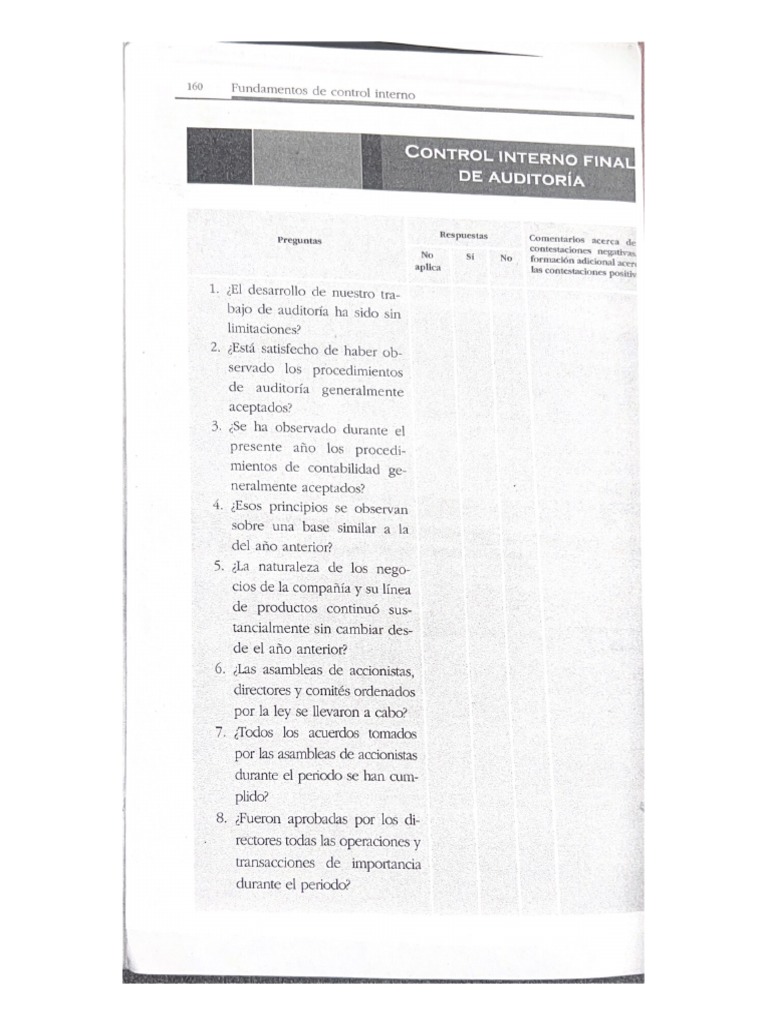 Control Interno Final de Auditoria | PDF