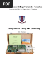 Microprocessor Theory and Interfacing LAB MANUAL Goup