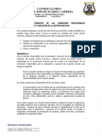 Acta de Conformación de Las Comisiones Responsables