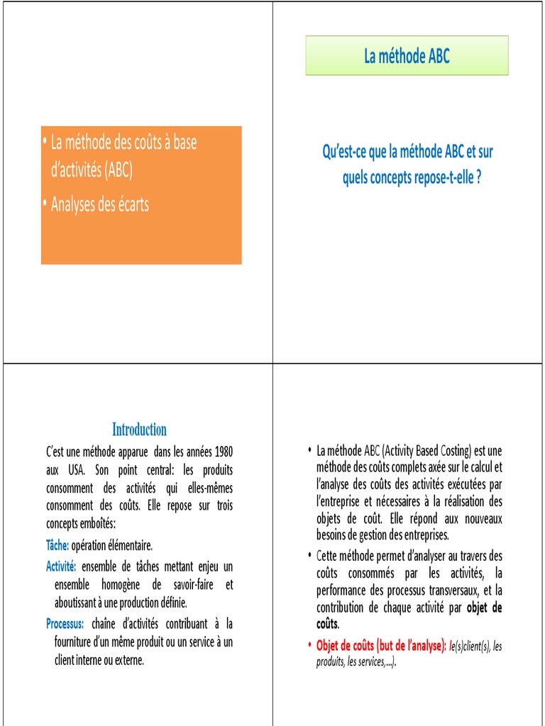 Controle de Gestion Méthode ABC | PDF | Affaires