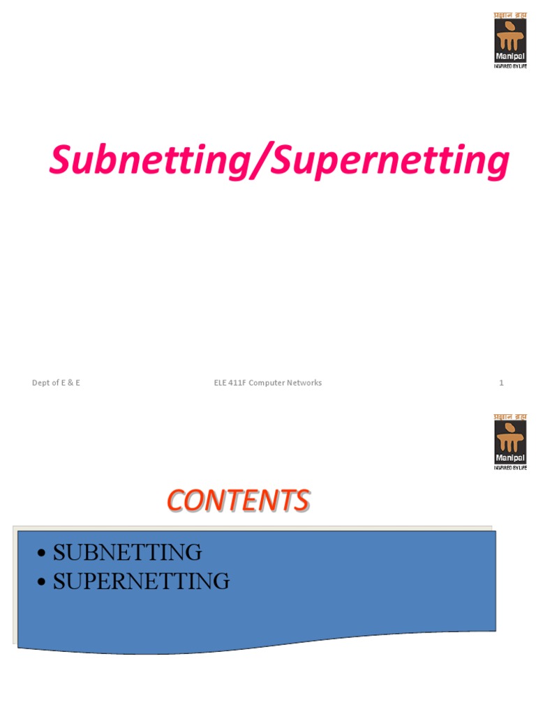 Subnetting and Supernetting Guide | PDF | Computer Architecture ...
