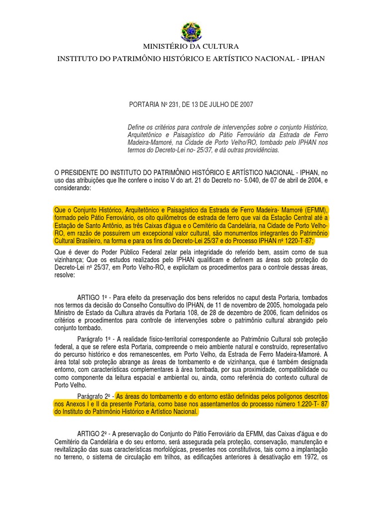 Portaria 231 | PDF