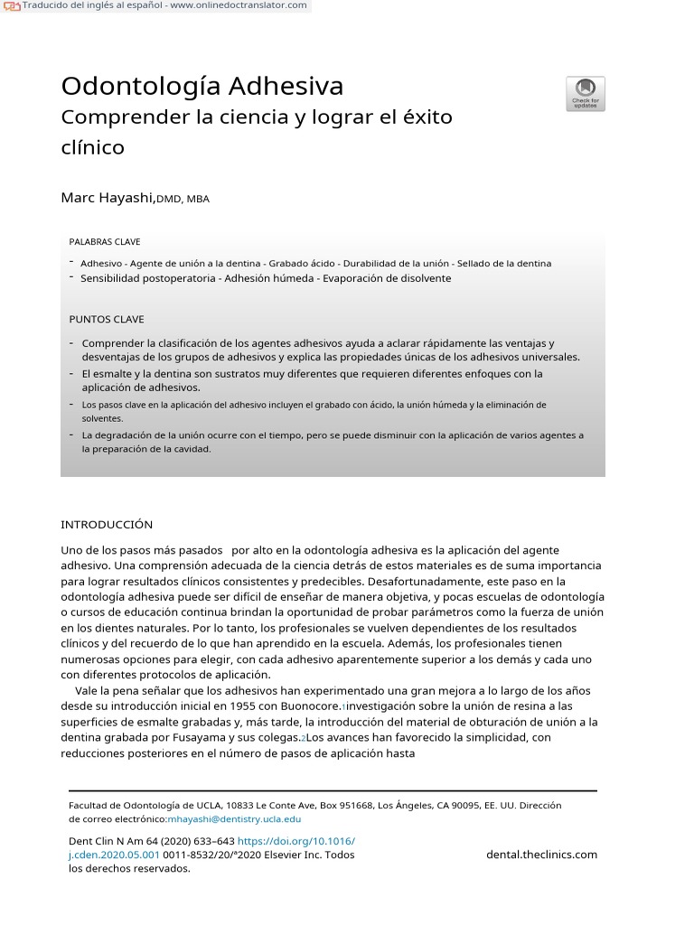 Adhesive Dentistry Understanding The Science and Achieving Clinical