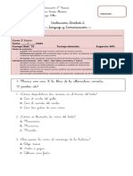 Evaluación Libro Quiero Algo Nuevo 2do Básico