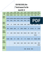 1st Periodic Assessment Time Table 2023-24