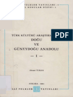 Ahmet Turan - Türk Kültürü Araştırmaları Doğu Ve Güneydoğu Anadolu 1
