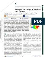 An Empirical Model For The Design of Batteries With High Energy Density