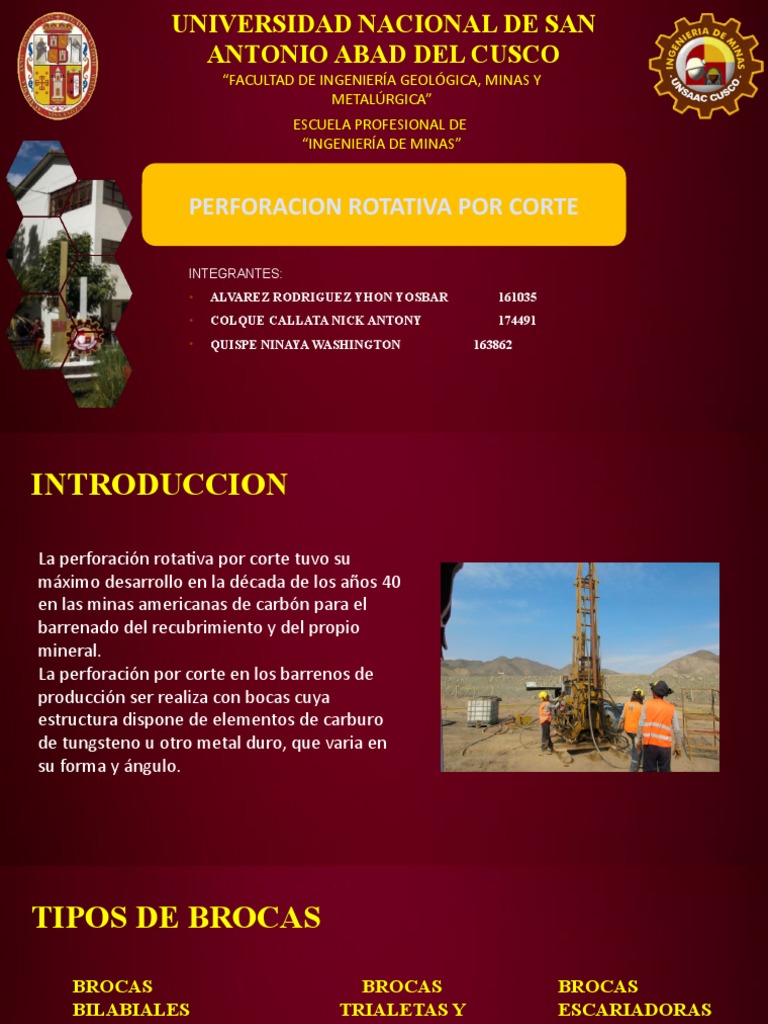 PERFORACION-ROTATIVA-POR-CORTE | PDF | Perforación | Fuerza