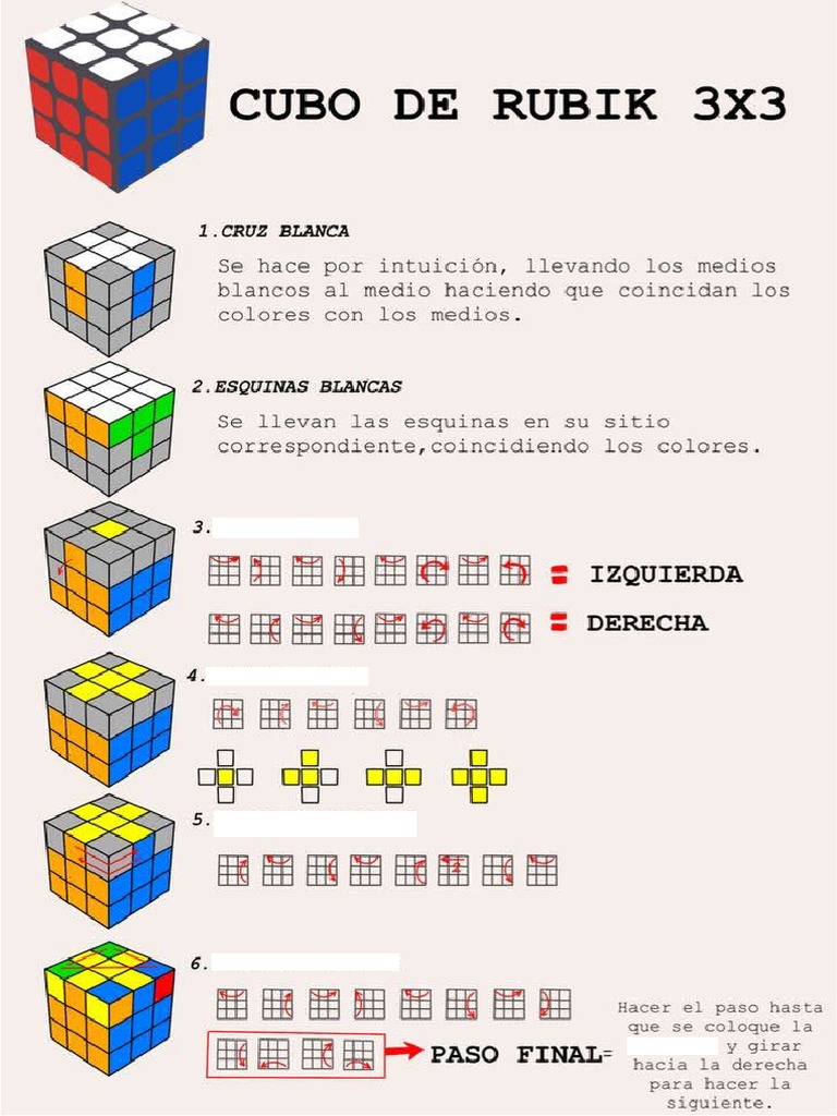 Como Hacer Un Cubo 3x3 cubo rubik 3x3 | PDF
