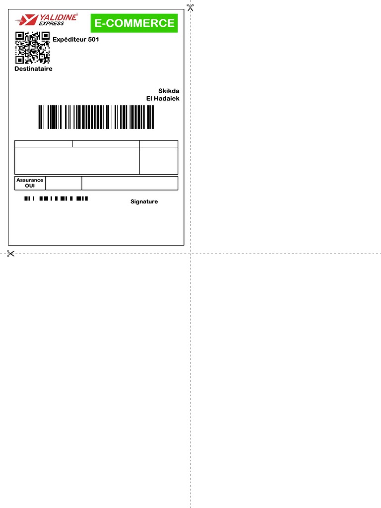Bordereau de livraison E-commerce PDF | PDF