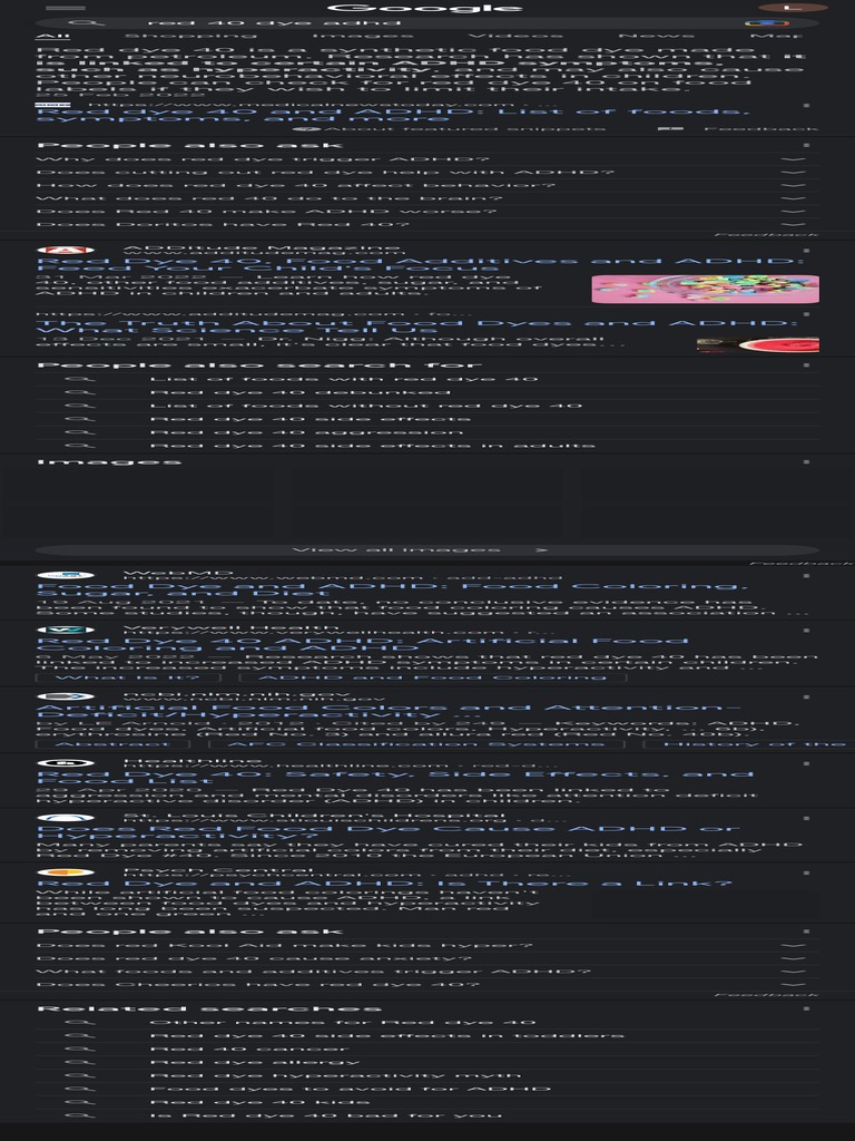 Red 40 Dye Adhd Google Search PDF Attention Deficit Hyperactivity