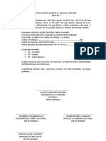 Acta de Instalación de La Mesa de Votacion Uno