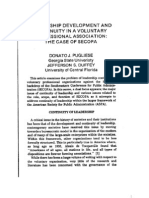 (Pugliese & Duffey) Leadership Development and Continuity in a Voluntary Participatory Association