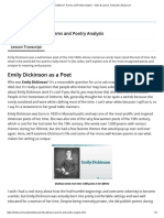 7emily Dickinson - Poems and Poetry Analysis - Video & Lesson Transcript
